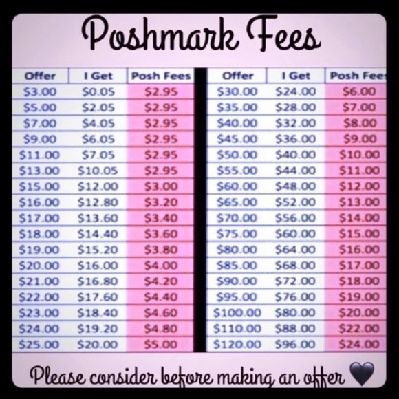 Please take into consideration how much PoshMark takes in fees from each sale. - Picture 1 of 1